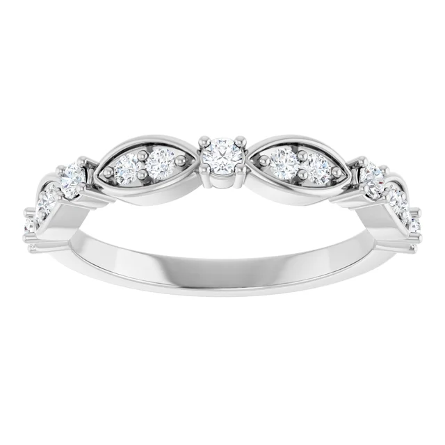 Matching Wedding Band 127477 for Round Stone Engagement Ring 127476 - Image 3